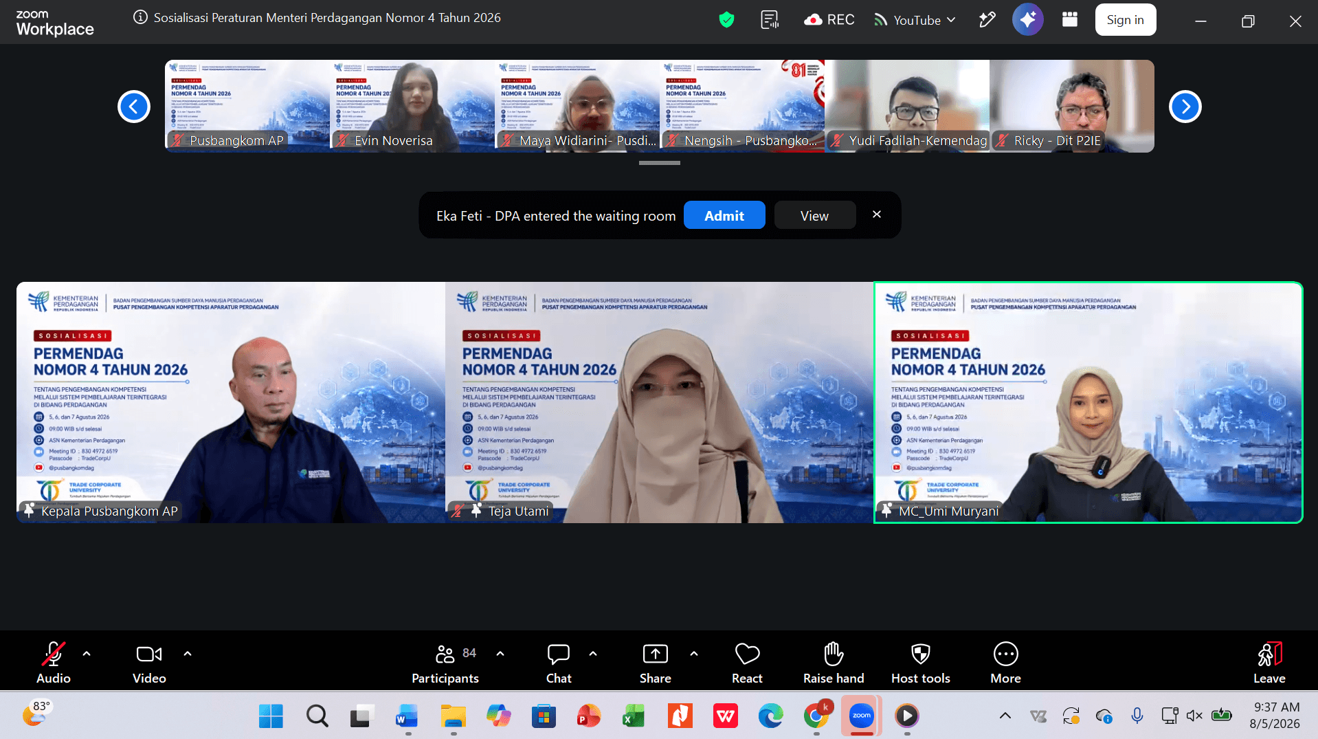 Sosialisasi Permendag Nomor 4 Tahun 2026 tentang Pengembangan Kompetensi Melalui Sistem Pembelajaran Terintegrasi