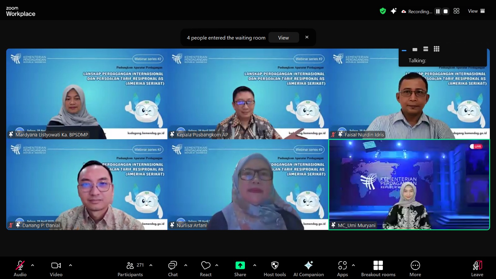 Webinar Series #2  Lanskap Perdagangan Internasional dan Persoalan Tarif Resiprokal Amerika Serikat
